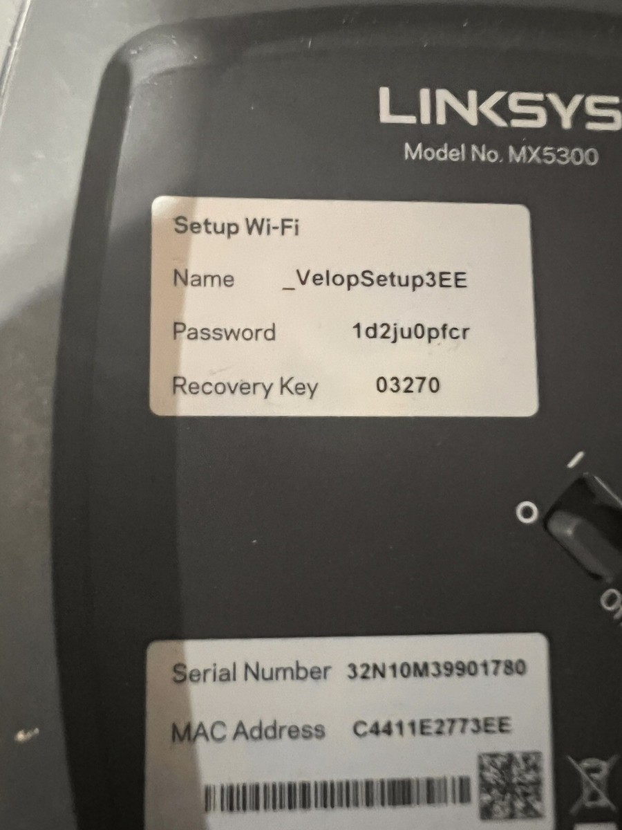 動作確認済み、セットアップ付属品あり、LINKSYS MX5300 ルーター Amazon.co.jp: Linksys(リンクシス)MX5300 WiFi 6メッシュルーター