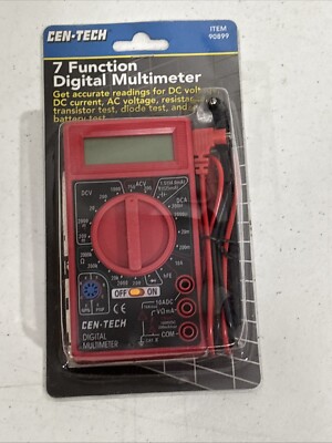 CEN-TECH 7 Function Digital Multimeter with Leads - Item 90899