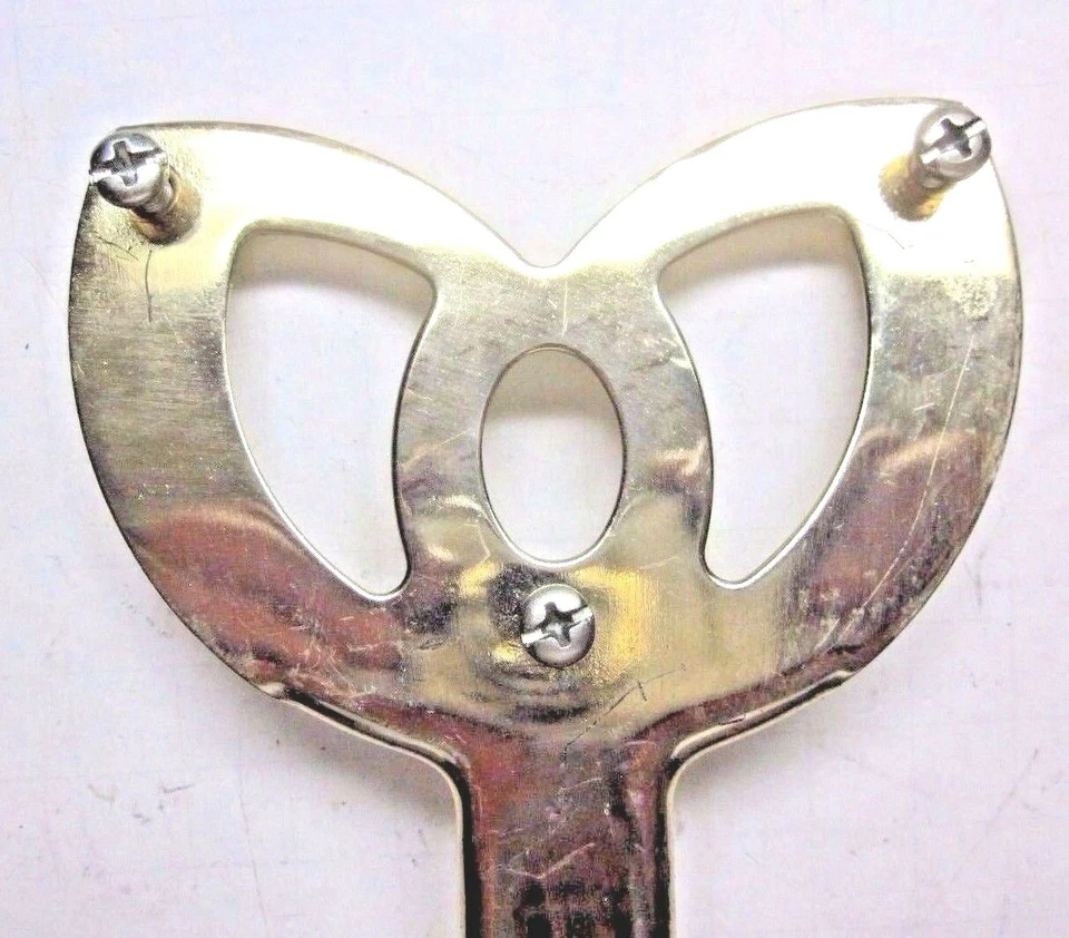 Ceiling Fan Paddle Bracket Arm 4-1/8" Width Brass Plated Steel See Sketch 1 Vtg - Image 4 of 4