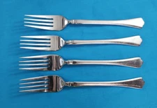 4 Oneida Katarina-Colette 7.75" Dinner Forks 18/10 Stainless Flatware