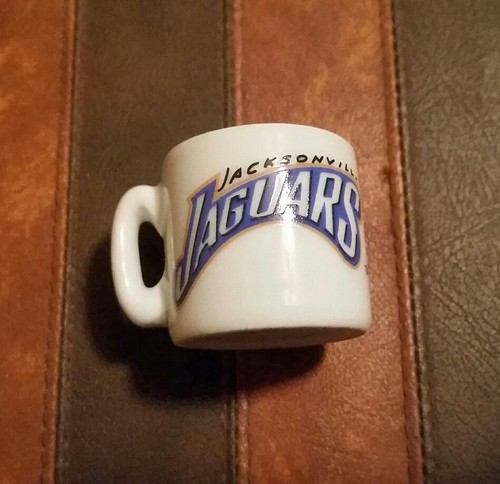 VINTAGE NFL MINIATURE MINI COFFEE CUP MUG - JACKSONVILLE JAGUARS - 1 1/ ...