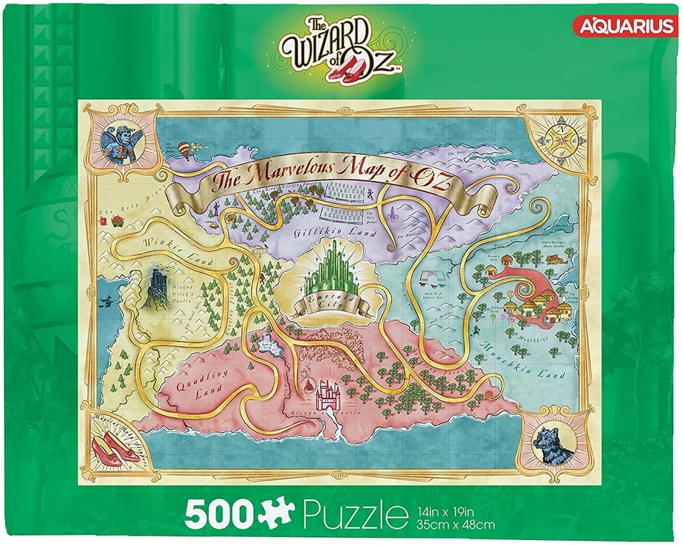 Wizard of Oz Map 500 Piece Jigsaw Puzzle 480mm x 350mm