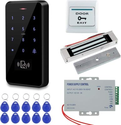 RFID Door Access Control System Kit Touch Panel+350lbs Electric Magnetic Lock