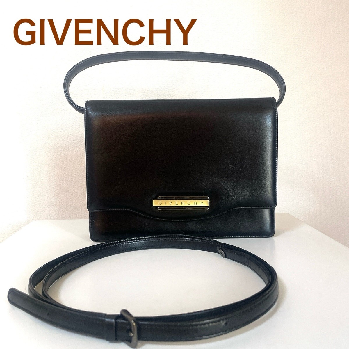 Chic and Versatile Givenchy Leather 2-Way Bag with Detachable - Main Image