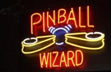 20"x16" Pinball Wizard Machine Game Neon Sign Lamp Light Man Cave Bar Club JY
