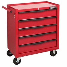 Hilka 5 Drawer Workshop Tools Steel Chest Trolley