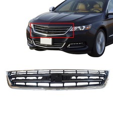 Front Upper Black W Chrome Grille For 2014-2020 Chevy Impala Sedan