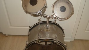 1960's Fibes 20" Chrome Bass Drum-Farmingdale, N.Y. Badge