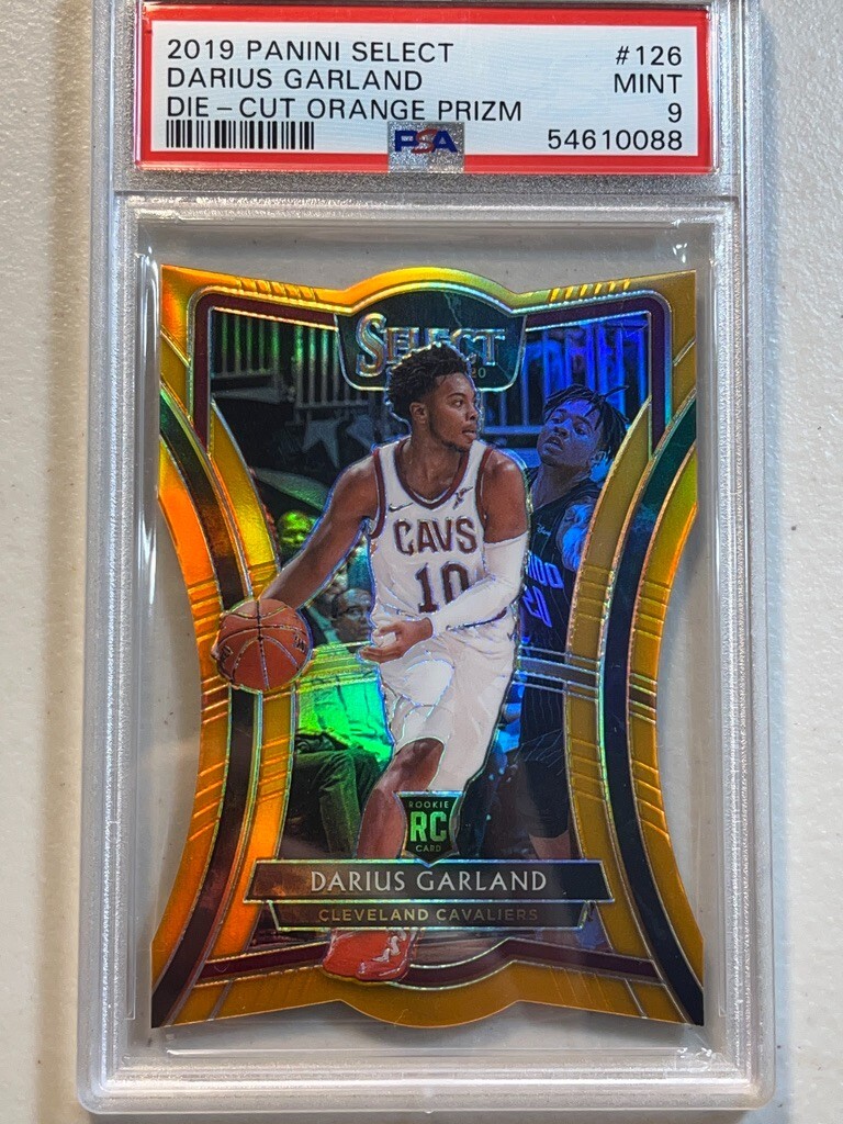 Darius Garland PSA 9 2019-20 Panini Select /65 Orange Die Cut Premier Rookie RC