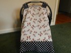 **MINNIE & MICKEY MOUSE**w/polka dots Handmade Baby Car Seat Canopy-Cover