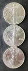Lot of Three 2021 $1 American Silver Eagle Dollars Type 2