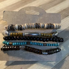 Boho Punk Wrist Charm Bracelet 5PC Men/Women, Teens 