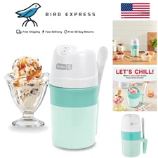 Mini Ice Cream Maker 1.6 Cup Portable Gelato Sorbet Frozen Yogurt Maker