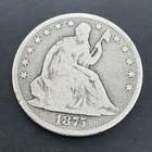1875 P Seated Liberty Silver Half Dollar