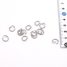 100PCS 8mm Stainless Steel Open Jump Ring Findings 18Gauge 1.0mm Thickness SSF13