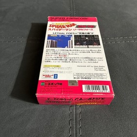 Amazing Spider-Man Lethal Foes Super Famicom SFC Japan Import NTSC-J Boxed CIB
