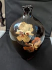 Vintage Roseville Rozane Lamp Base 10" Brown Gloss Pansy.