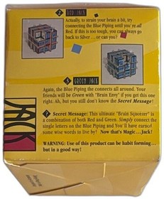 Magic Jack Brain Sports 3D Cube Puzzle Original Box Funtech Vintage Toy 1990
