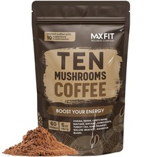 Mushroom Coffee 60 Servings 10 Mushrooms Lion's Mane, Cordyceps, Turkey Tail