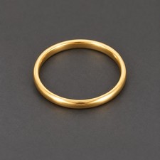 American Camelot 14ct Yellow Gold Wedding Band Ring Size U 2.25g New Velvet Box