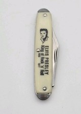 VTG NOVELTY ELVIS PRESLEY JACK KNIFE KING OF ROCK N ROLL FOLDING POCKET KNIFE