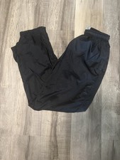 Vintage Nike Silver Tag Windbreaker Track Pants Black Nylon Y2K Boys Large