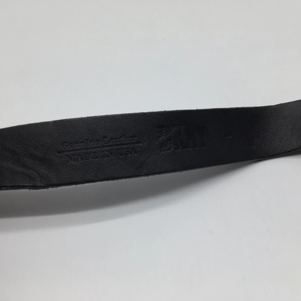 VTG DKNY Donna Karan Black Suede Leather Belt Women's Small Silver Gothic Buckle - Image 4 of 4