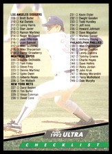 Checklist: 209-300 1992 Ultra #300 MLB READ FREE SHIPPING AutographDen