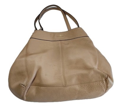 Coach Lexy Beige Pebble Leather Shoulder Bag F57545 | eBay display picture 2