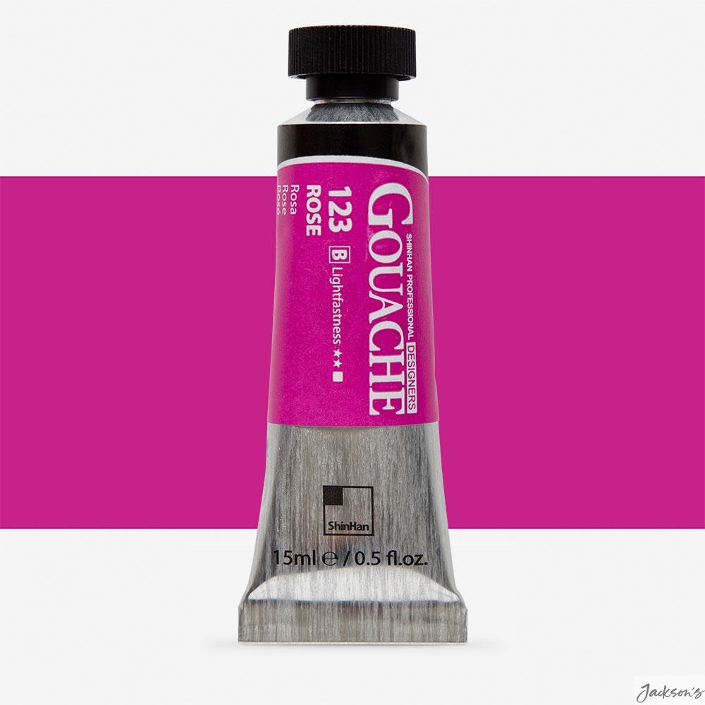 ShinHan Professional Designer Gouache Paint Tube 15ml Rose For Artists