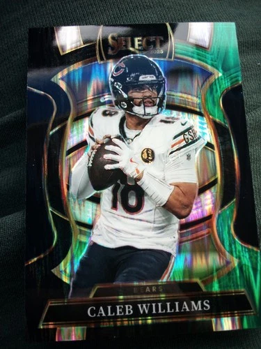 2025 Panini Select - Caleb Williams #73 Black & Green Shock Prizm Concourse