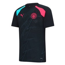 Image of Manchester City Kids Black Pre-Match Jersey 2023/24