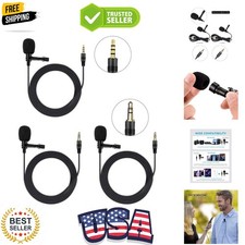 Lavalier Clip on Microphone, Portable Lav Mic for Android Smartphone Camera P...