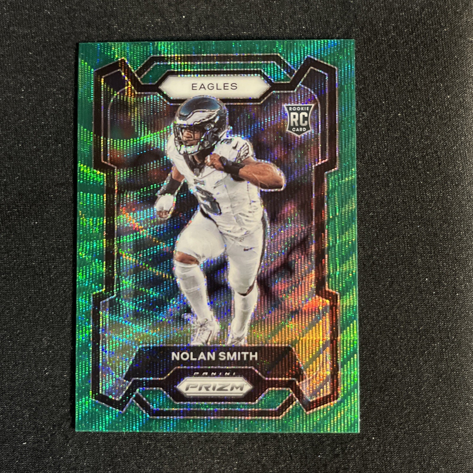2023 Panini Prizm Nolan Smith Green Wave RC#382-Eagles
