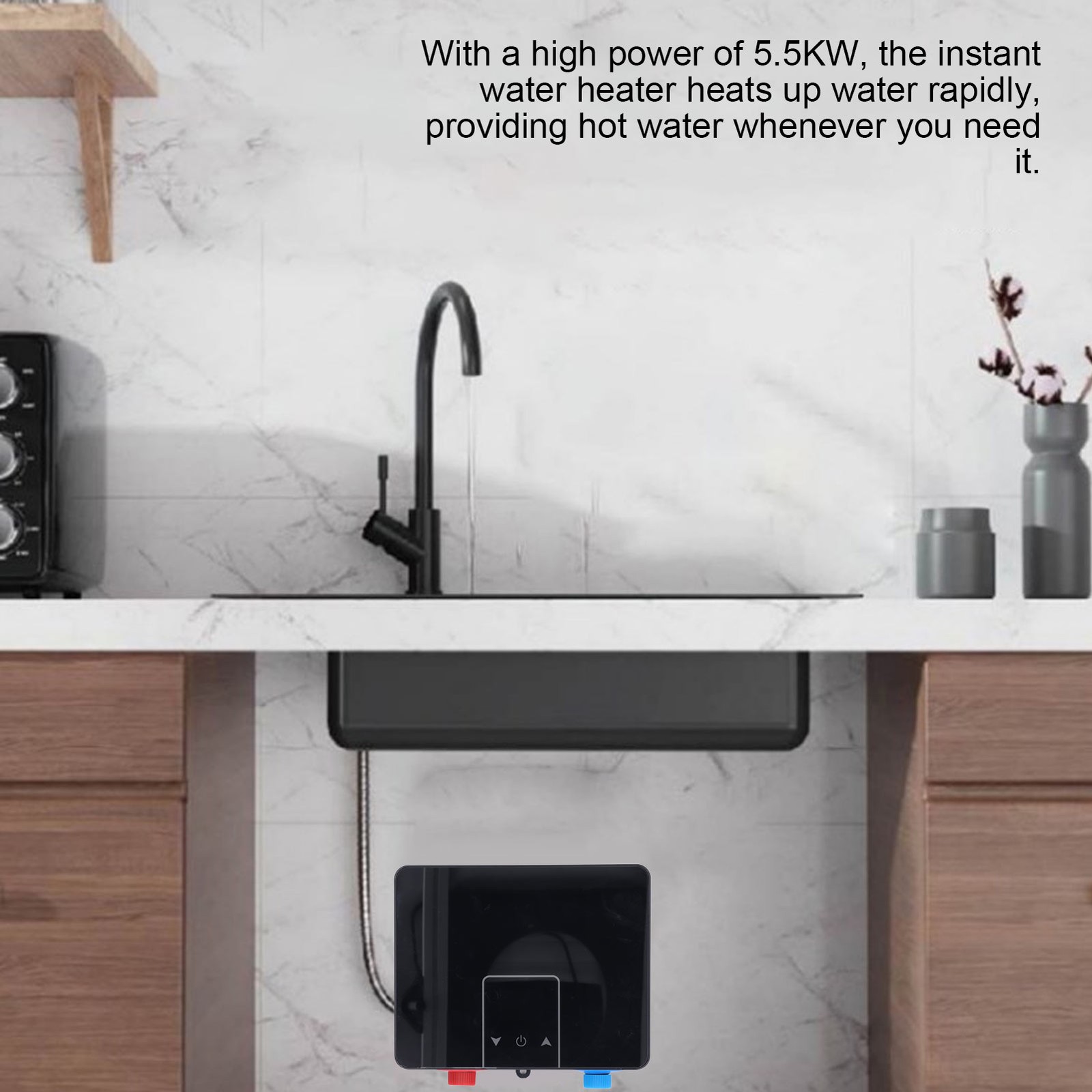 5.5KW Rapid Heating Electric Water Heater For Home Kitchen Easy To Use