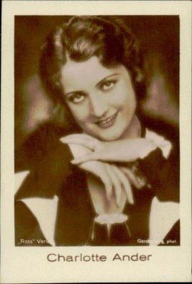 1930s Hansom Film Stars CHARLOTTE ANDER Tobacco Cigarette Card