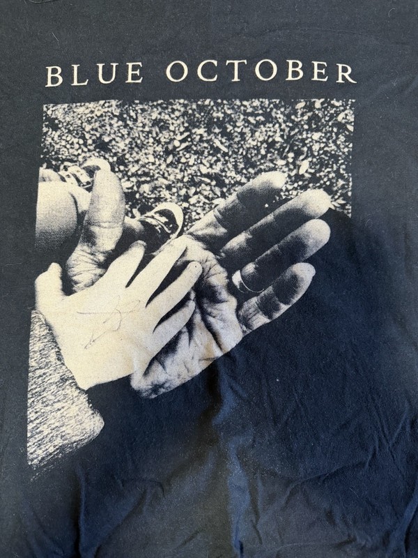 BLUE OCTOBER T-Shirt — AUTOGRAPHED by JUSTIN FURSTENFELD — 2XL