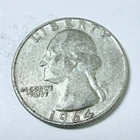 1964-D Washington Quarter, 90% Silver Circulated Coin #5625