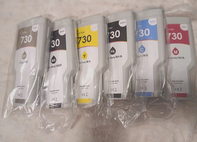 730 Ink Cartridges 300ML 6-Pack P2V68A P2V69A P2V70A P2V71A P2V72A P2V73A 730
