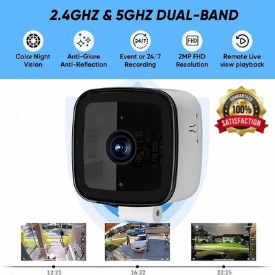 Saker Smart 2K Window Security Camera: 2.4GHz & 5GHz Indoor Cameras for Home