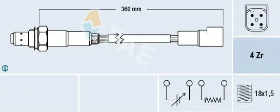 Lambda sensor Heated 77168 FAE for FORD MAZDA