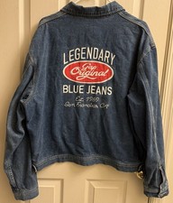 Vtg Y2K GAP Blue Jeans Denim Jacket L Legendary Gap Original Embroidered Logo