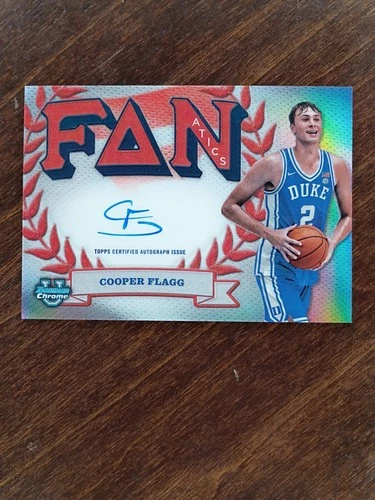 2024-25 Bowman University Chrome Cooper Flagg Fanatics Fraternity Autographs