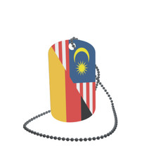 Dog Tag Flag Bunting Malaysia Germany Dog Tag Aluminium 30 x 50mm