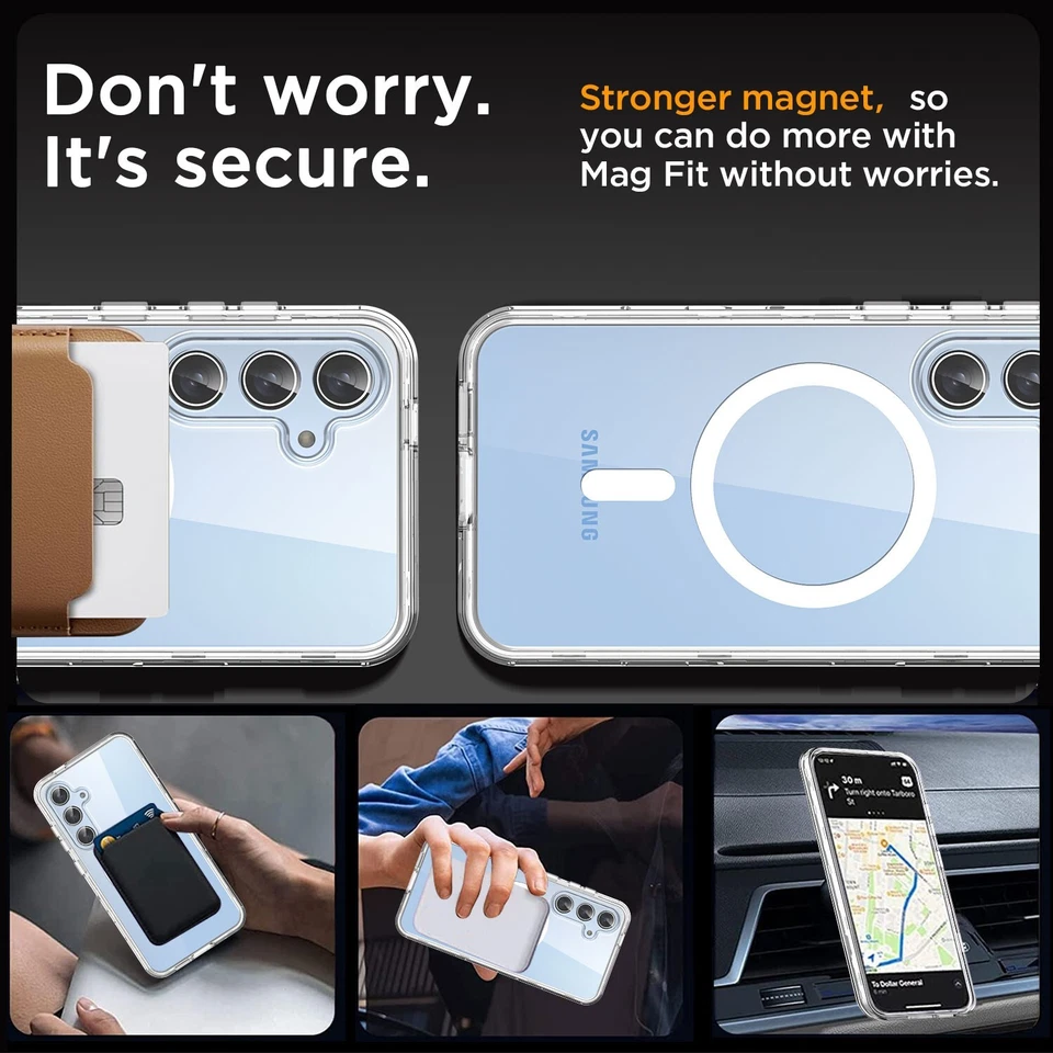 Magnetic Magsafe Case For Samsung Galaxy S24 FE 5G Clear Shockproof Hard Cover - Image 3 of 4