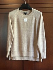 NEW 2015 J.Crew 55% Wool 45% Linen Crewneck Sweater Oatmeal Bisque Small C3631
