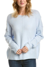 Vince Camuto Center Seam Crewneck Sweater Ice Blue L91010 Womens Size XL