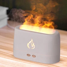 200ml USB Air Humidifier Essential Oil Aroma Diffuser 3D Flame Mist Home Office
