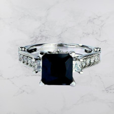 1.80Ct Princess Cut Black Onyx