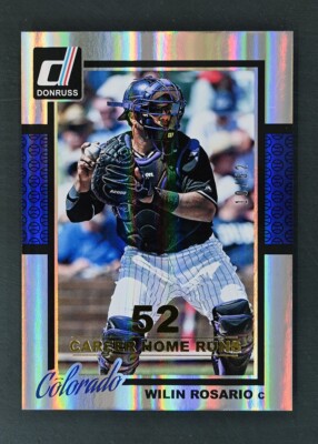 2014 Panini Donruss #291 Wilin Rosario 10/52 Career Stat Line Parallel Colorado